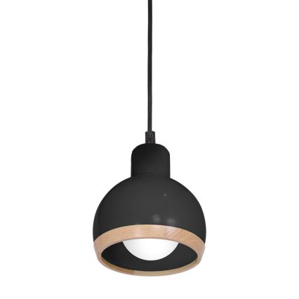 Kattokruunu narussa OVAL 1xE27 / 60W / 230V musta