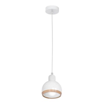 Kattokruunu narussa OVAL 1xE27 / 60W / 230V valkoinen