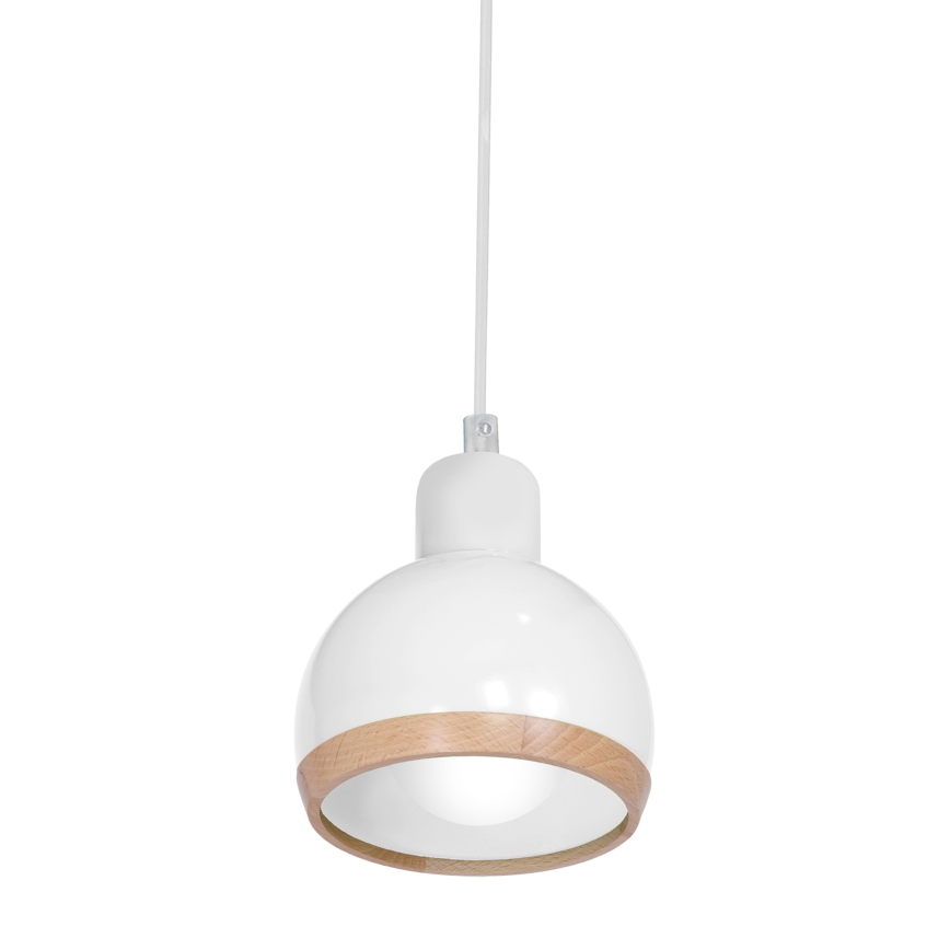 Kattokruunu narussa OVAL 1xE27 / 60W / 230V valkoinen