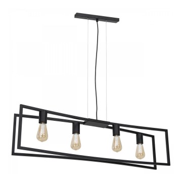 Kattokruunu narussa TUNJA 4xE27 / 60W / 230V musta