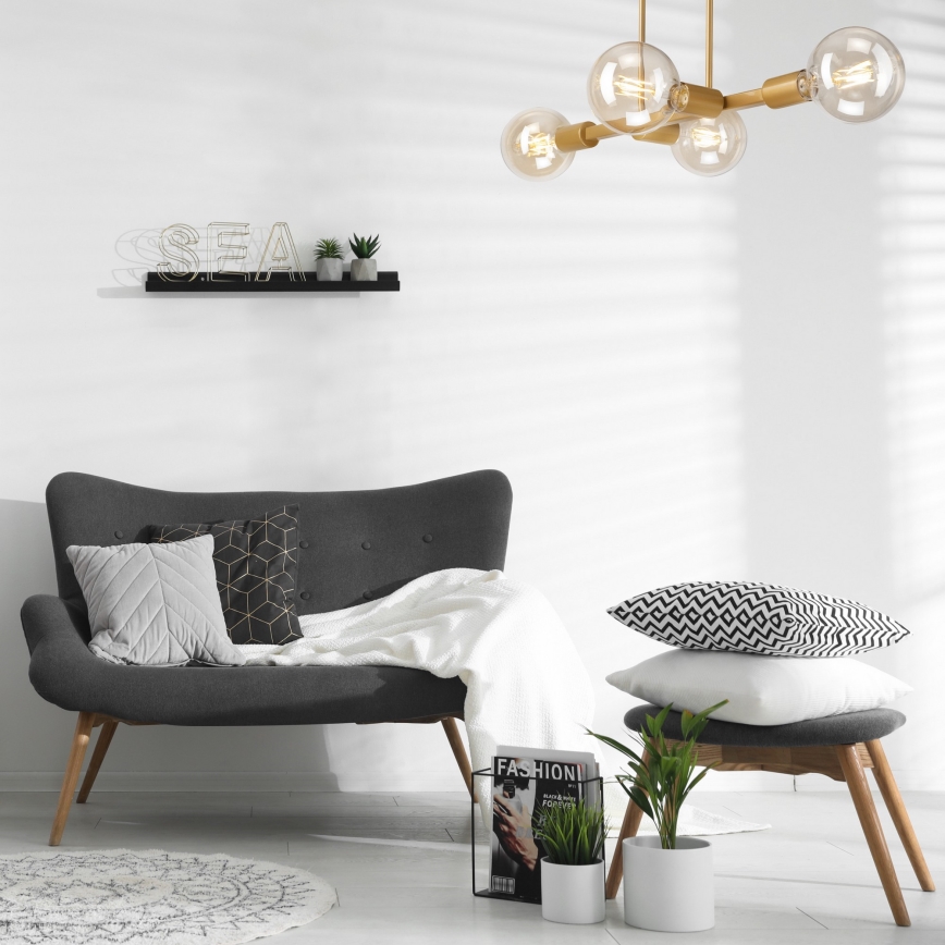 Kattokruunu tangossa ASTRID 4xE27/60W/230V kulta