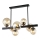 Kattokruunu tangossa HYPERION 7xE27/7W/230V musta/beige