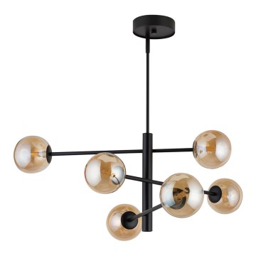 Kattokruunu tangossa ORO 6xG9/12W/230V musta/kulta