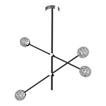 Kattokruunu tangossa PAKSOS 4xG9/5W/230V musta
