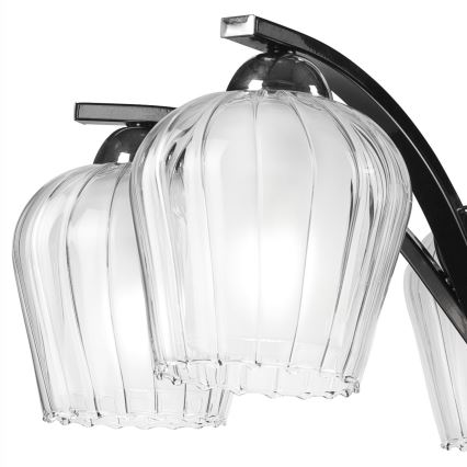Kattokruunu tangossa PAULA 5xE27/60W/230V musta