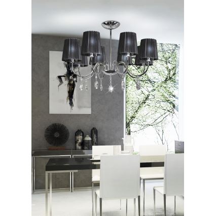 Kattokruunu tangossa SORENTO 8xE14/40W/230V musta