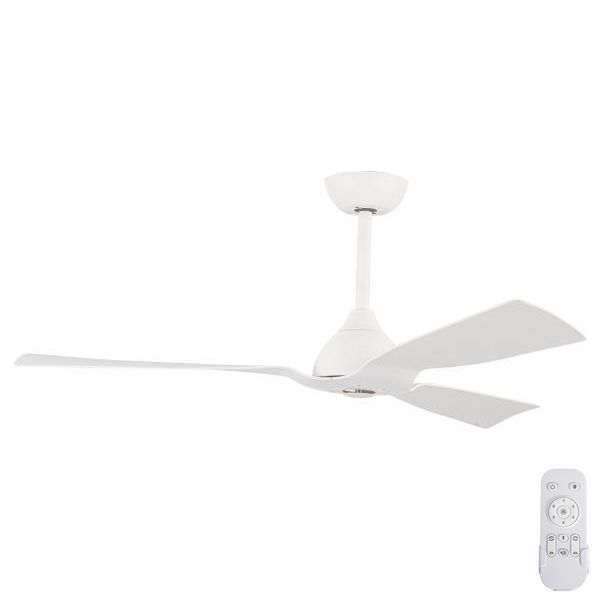 Kattotuuletin halkaisija 132 cm IP44 valkoinen + kauko-ohjaus