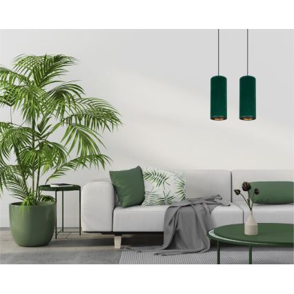 Kattovalaisin köydellä AVALO 2xE27/60W/230V vihreä/kupari