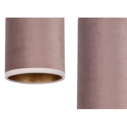 Kattovalaisin köydellä AVALO 2xE27/60W/230V halkaisija 20 cm vaaleanpunainen/kupari