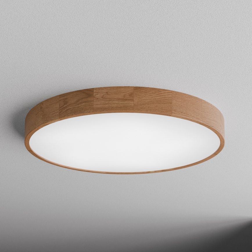 Kattovalaisin CLEO liiketunnistimella, 6×E27/24W/230V, halkaisija 80 cm, tammi