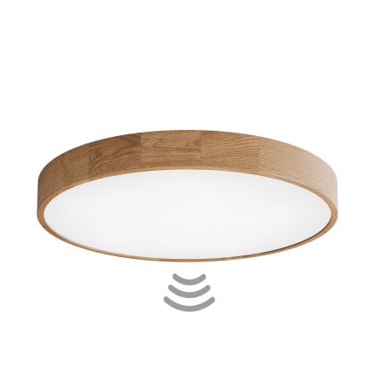 Kattovalaisin CLEO liiketunnistimella, 6×E27/24W/230V, halkaisija 80 cm, tammi