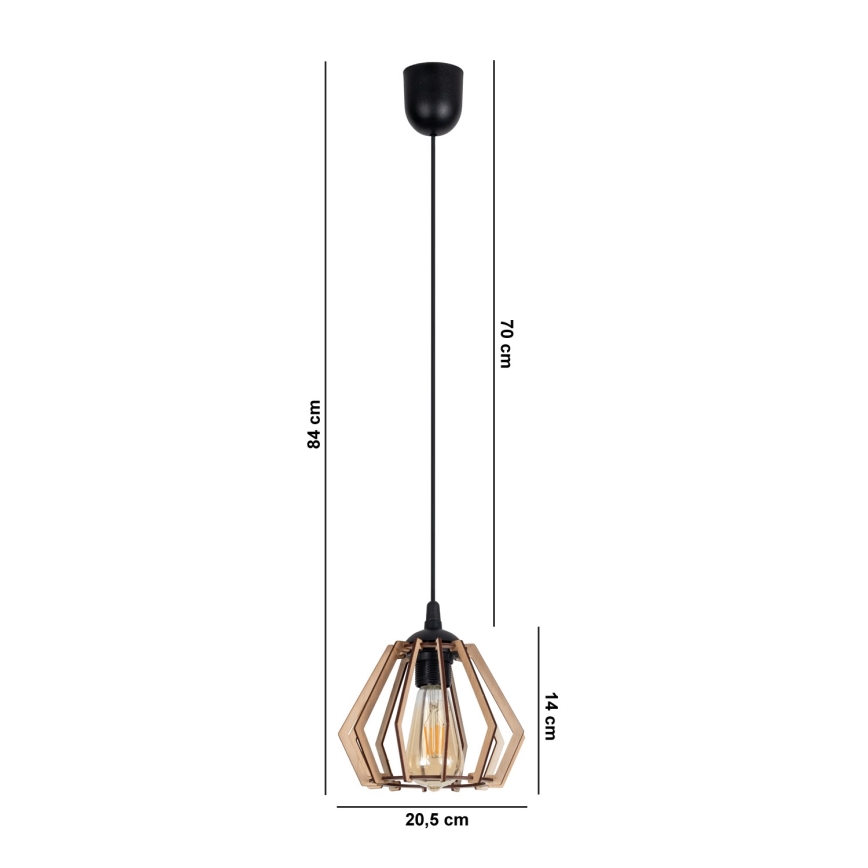 Kattovalaisin johdossa BERGO 1xE27/60W/230V musta