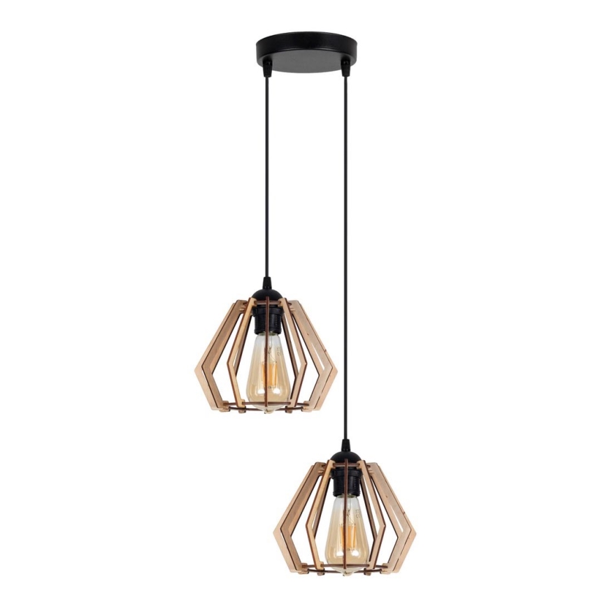 Kattovalaisin johdossa BERGO 2xE27/60W/230V musta