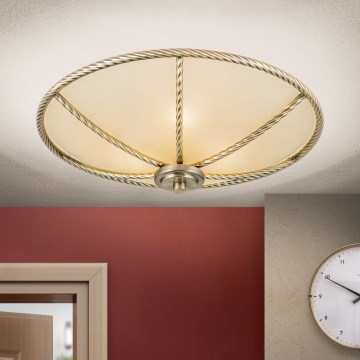 Kattovalaisin MAURO 3xE27/60W/230V halkaisija 42 cm pronssi