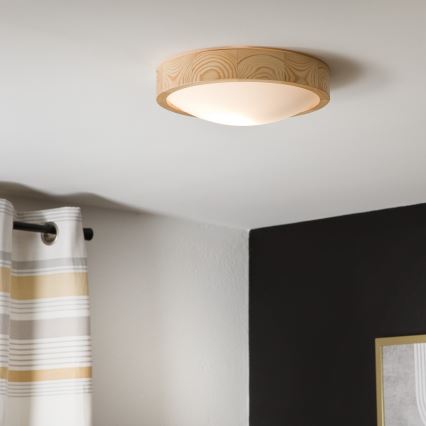 Kattovalaisin NATURAL SLIM 1xE27/60W/230V ø 27 cm mänty