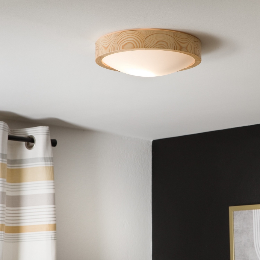 Kattovalaisin NATURAL SLIM 1xE27/60W/230V ø 27 cm mänty