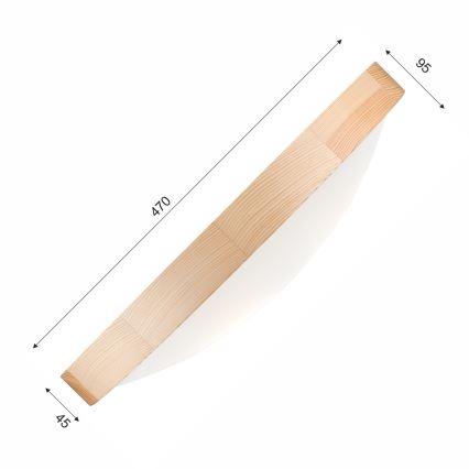 Kattovalaisin NATURAL SLIM 3xE27/60W/230V ø 47 cm mänty
