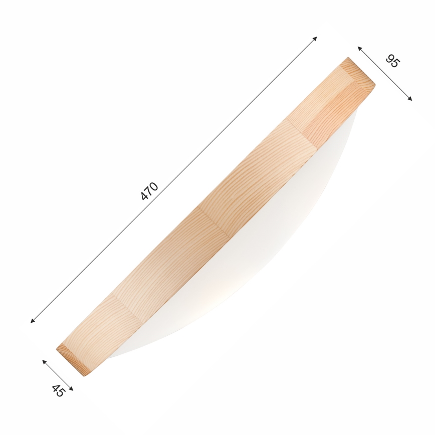 Kattovalaisin NATURAL SLIM 3xE27/60W/230V ø 47 cm mänty