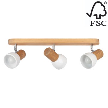 Kattovalaisin NEL 3xE27/15W/230V mänty - FSC-sertifioitu