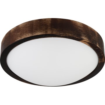Kattovalaisin OAK SLIM 1xE27/15W/230V, halkaisija 27 cm, tammi/tummanruskea