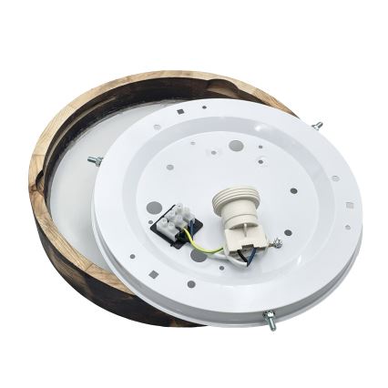 Kattovalaisin OAK SLIM 1xE27/15W/230V, halkaisija 27 cm, tammi/tummanruskea