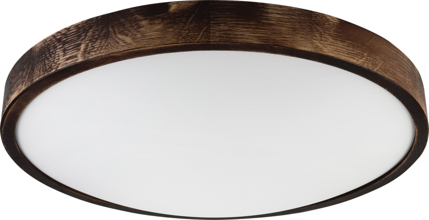 Kattovalaisin OAK SLIM 3xE27/15W/230V Ø 47 cm tammi/tummanruskea