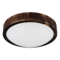 Kattovalaisin OAK SMOKY SLIM 1xE27/15W/230V halkaisija 27 cm tammi/tummanruskea