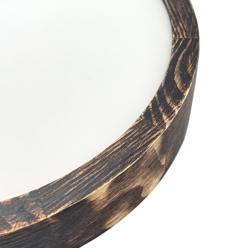 Kattovalaisin OAK SMOKY SLIM 1xE27/15W/230V halkaisija 27 cm tammi/tummanruskea