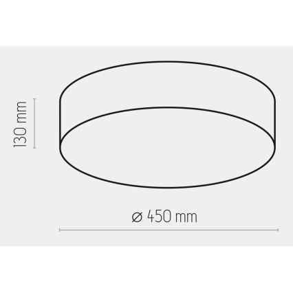 Kattovalaisin RONDO 4xE27/15W/230V d. 45 cm musta