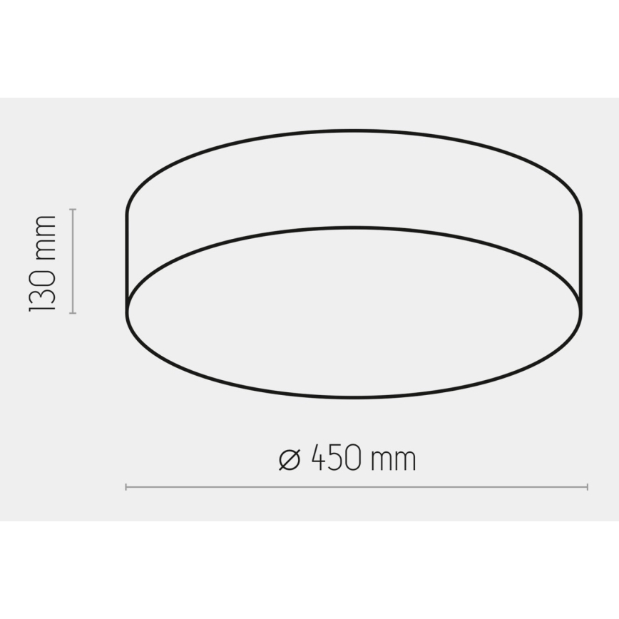 Kattovalaisin RONDO 4xE27/15W/230V d. 45 cm musta