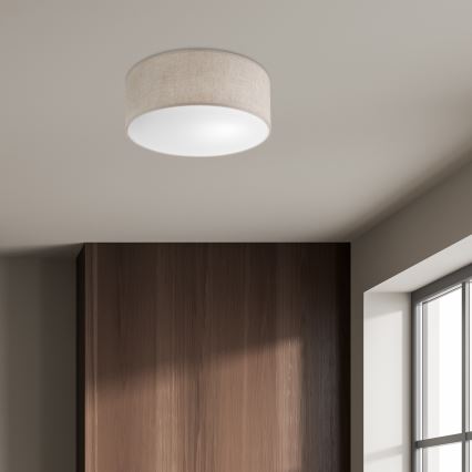 Kattovalaisin SIRJA 1xE27/15W/230V halkaisija 35 cm beige