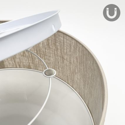 Kattovalaisin SIRJA 1xE27/15W/230V halkaisija 35 cm beige