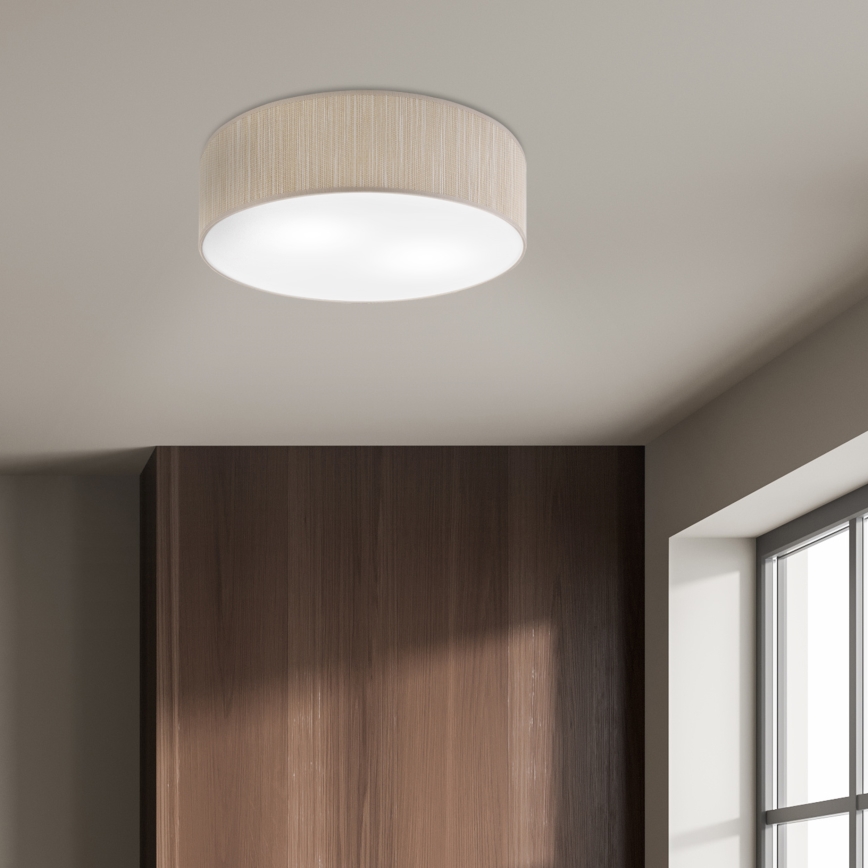 Kattovalaisin SIRJA 2xE27/15W/230V, halkaisija 45 cm, beige