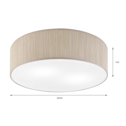 Kattovalaisin SIRJA 2xE27/15W/230V, halkaisija 45 cm, beige