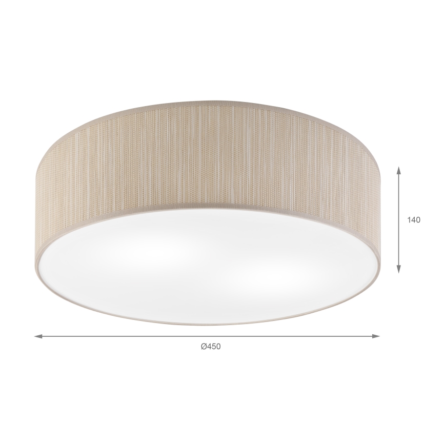 Kattovalaisin SIRJA 2xE27/15W/230V, halkaisija 45 cm, beige