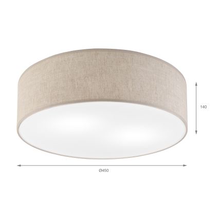 Kattovalaisin SIRJA 2xE27/15W/230V halkaisija 45 cm beige