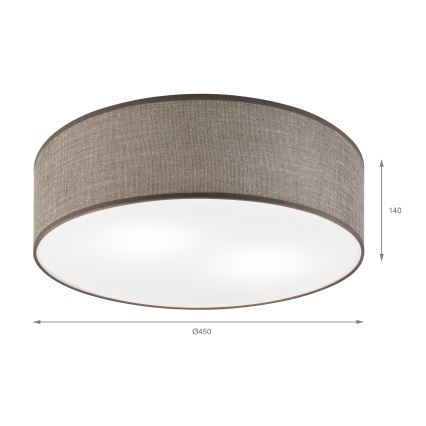 Kattovalaisin SIRJA, 2xE27/15W/230V, halkaisija 45 cm, ruskea