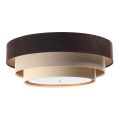 Kattovalaisin TRINITI 2xE27/60W/230V ruskea/beige/kulta