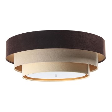 Kattovalaisin TRINITI 2xE27/60W/230V ruskea/beige/kulta