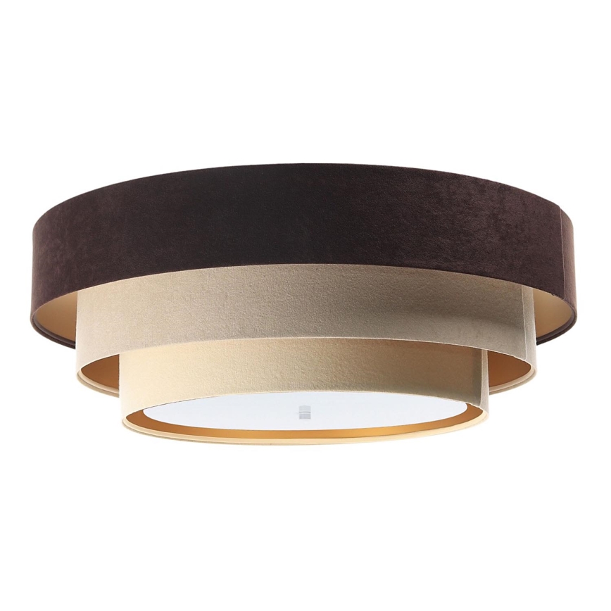 Kattovalaisin TRINITI 2xE27/60W/230V ruskea/beige/kulta