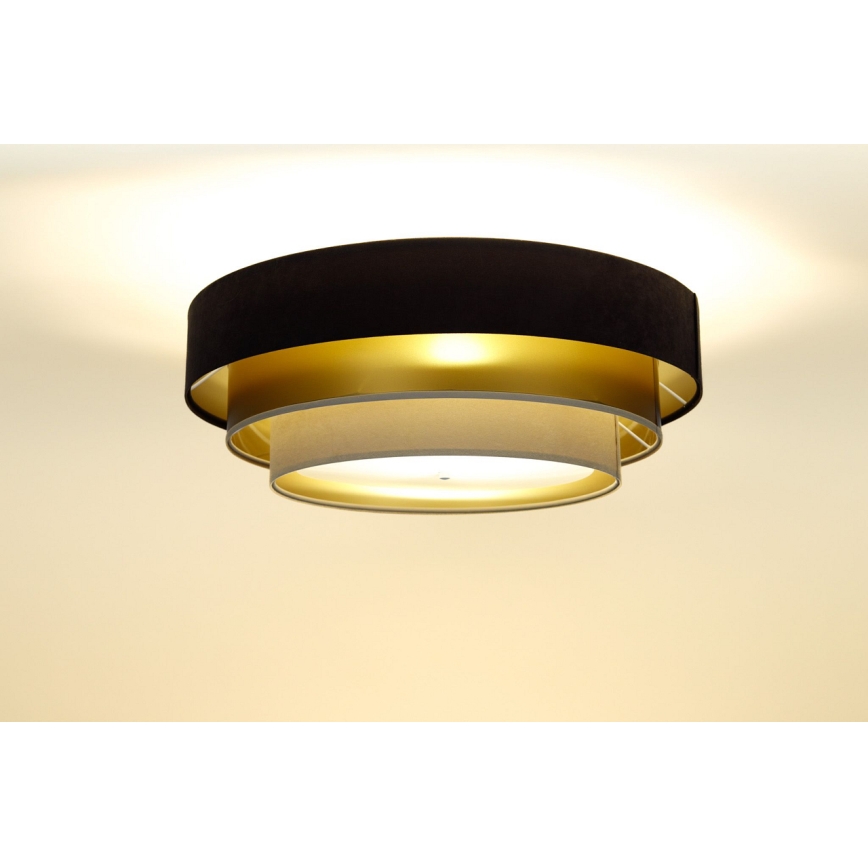 Kattovalaisin TRINITI 2xE27/60W/230V ruskea/kulta/beige