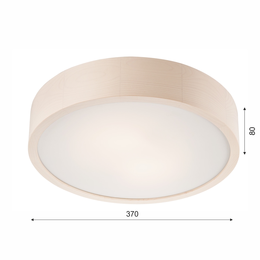 Kattovalo 2xE27/60W/230V mänty - FSC sertifioitu