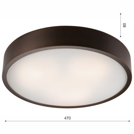 Kattovalo 3xE27/60W/230V mänty
