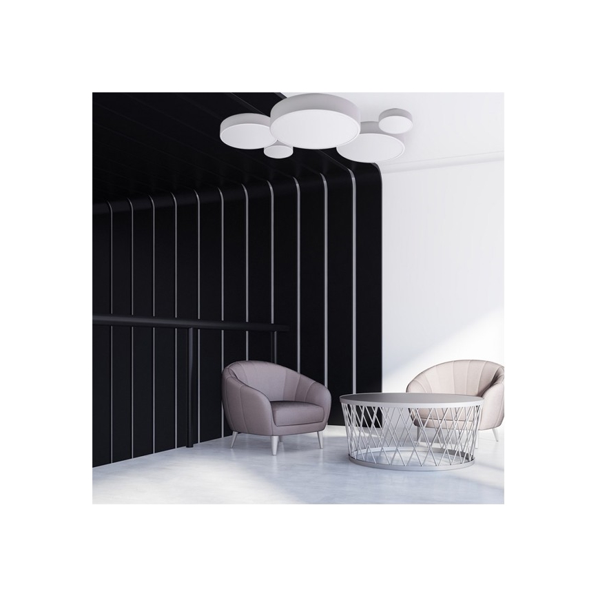 Kattovalo anturilla CLEO 2xE27/24W/230V d. 30 cm valkoinen
