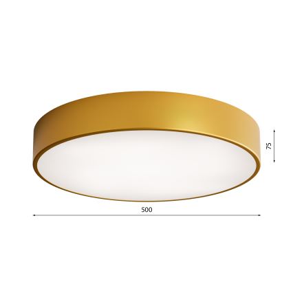 Kattovalo anturilla CLEO 4xE27/24W/230V d. 50 cm kulta