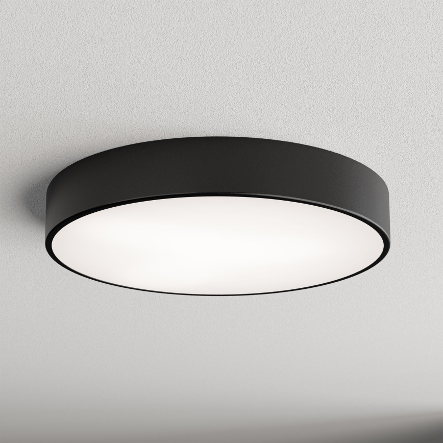 Kattovalo anturilla CLEO 4xE27/24W/230V d. 50 cm musta