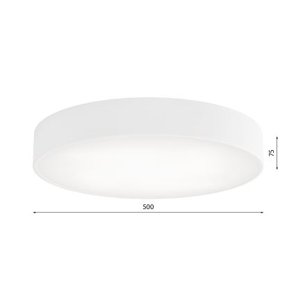 Kattovalo anturilla CLEO 4xE27/24W/230V d. 50 cm valkoinen