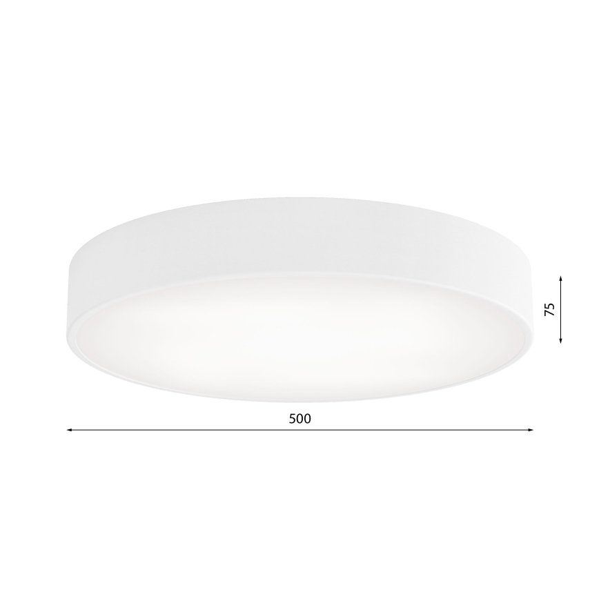 Kattovalo anturilla CLEO 4xE27/24W/230V d. 50 cm valkoinen