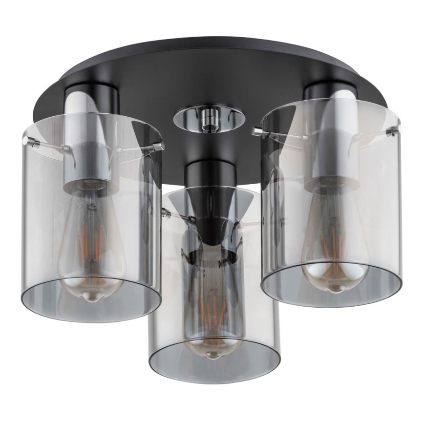 Kattovalo ATMAN 3xE27/60W/230V kiiltävä kromi