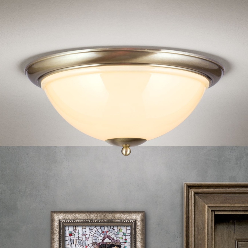 Kattovalo AUSTRIAN OLD LAMP 3xE27/60W/230V halkaisija 50 cm pronssi/beige